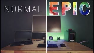 EASY to Install RGB Light Strips for an EPIC Desk Setup [upl. by Obelia]