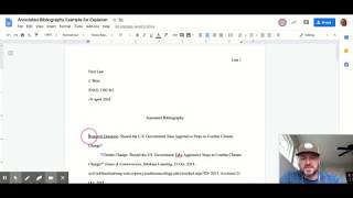 Formatting Your MLA Annotated Bibliography in Google Docs [upl. by Avid797]