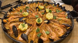 Authentic Spanish Seafood Paella Recipe  Helina Sanchez [upl. by Yasnil151]