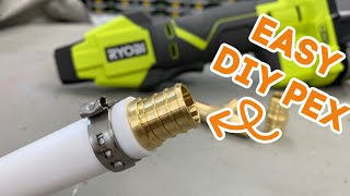 Ryobi Pinch Clamp Tool  Easy DIY PEX plumbing [upl. by Neeliak]