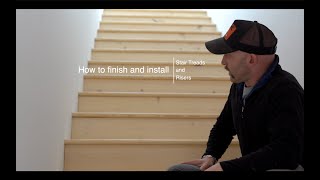 Stair Tread and Riser Install  Pine Stairs [upl. by Buffo]