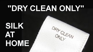 DRY CLEAN ONLY  Cleaning silk at home [upl. by Robinett298]