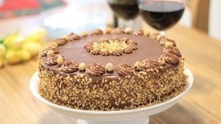 TORTA FERERO  FERRERO CAKE RECIPE [upl. by Llednik]