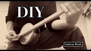 SLIDE BLUES GUITAR on a One String DIY Diddley Bow [upl. by Drofnelg]