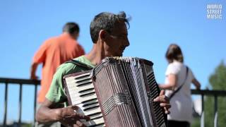 Street Accordionist from Romania in Paris France [upl. by Enneles960]