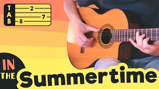 In the Summertime Mungo Jerry  Fingerstyle Cover  TAB [upl. by Aneleasor]