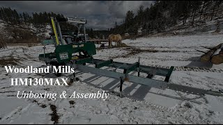 Woodlands Mill HM130MAX sawmill Unboxing and assembly [upl. by Amyaj155]