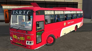 TSRTC SUPER LUXURY BUS MOD RELEASED FOR BUSSID [upl. by Boccaj]