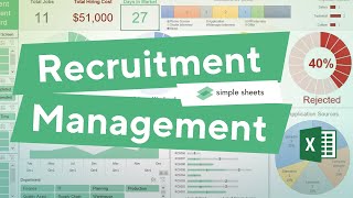 AMAZING Recruitment Management Excel Template and Dashboard [upl. by Nauqyaj213]