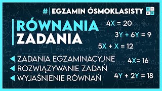 ZADANIA Z RĂ“WNAĹ đź§® Najlepsze metody âś…ď¸Ź  Egzamin Ă“smoklasisty 2025 [upl. by Elay]