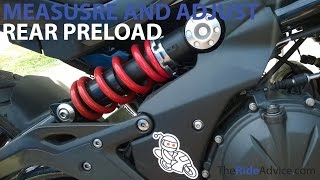 How to Measure and Adjust Rear Preload  Adjust Motorcycle Suspension [upl. by Latin29]