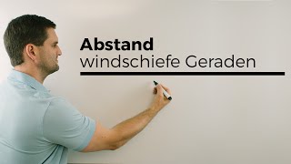 Abstand windschiefer Geraden 2Möglichkeit mit der Hilfsebene [upl. by Ryann142]