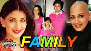 Sonali Bendre Family With Parents Husband Son Sister amp Biography [upl. by Esdnil]