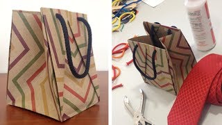 DIY Bolsa de Papel para Regalo craft  Fácil y rápido [upl. by Nnalatsyrc819]