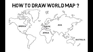 World Map Drawing in Three Minutes [upl. by Hulen450]