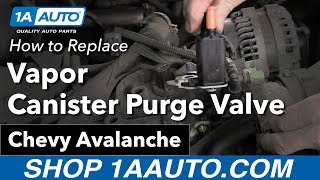 How to Replace Vapor Canister Purge Valve 0406 Chevy Avalanche [upl. by Nnyl]