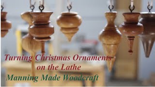 Turning Christmas Tree Ornaments on the Lathe [upl. by Hawker71]