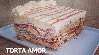 TORTA AMOR SIN HORNO  LOVE CAKE  NO OVEN Silvana Cocina ❤ [upl. by Hodge]