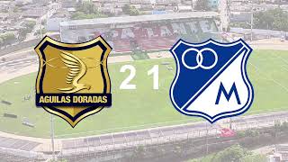 Futbol colombiana Águilas doradas vs Millonarios [upl. by Nairred518]