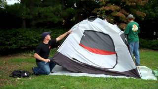 How to set up a 4 man tent [upl. by Oinotnanauj]