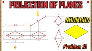 PROJECTION OF PLANESLecture 15Rhombus [upl. by Bud568]