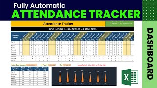 Attendance Sheet  Attendance Management System  Dynamic Attendance Sheet in Excel  Attendance [upl. by Deering606]