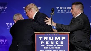 Donald Trump rushed off stage during rally in Nevada [upl. by Abehsat]