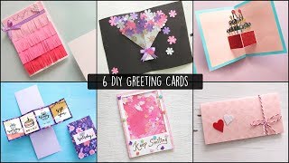 6 Easy Greetings Cards Ideas  Handmade Greeting Cards [upl. by Almallah656]