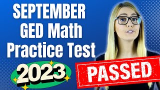 GED Math 2023  SEPTEMBER PRACTICE TEST [upl. by Forcier]