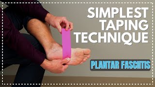 Simplest Taping Technique EVER for Plantar Fasciitis [upl. by Ormsby]