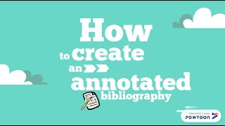 Annotated Bibliography Examples [upl. by Eipper389]