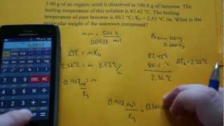 Calculating Molar Mass from Boiling Point Elevation [upl. by Celeski]