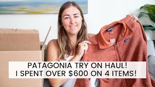 PATAGONIA TRY ON HAUL I spent over 600 on 4 items from Patagonia Warm Clothes For Backpacking [upl. by Cybill]