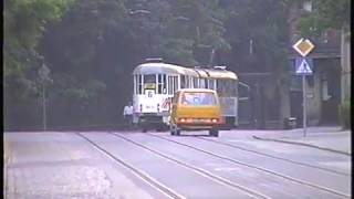 Wrocław 1995 Tramwaje  Trams  Straßenbahnen part 2 [upl. by Oidale]