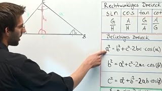 Kosinussatz Herleitung  Trigonometrie [upl. by Vincents975]
