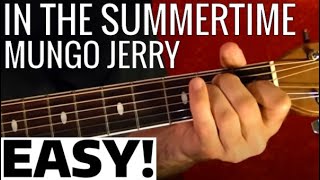 In the Summertime by Mungo Jerry  EASY Guitar Lesson [upl. by Seldun]