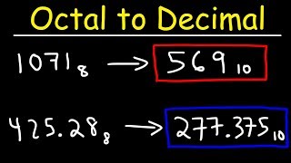 Octal to Decimal Conversion [upl. by Asia376]