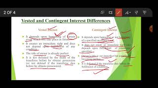 Differences between Vested and Contingent Interest [upl. by Lyrradal]