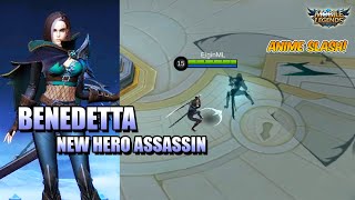 BENEDETTA NEW HERO IN MOBILE LEGENDS  TOO MUCH DASH SKILLS  MLBB [upl. by Carlo]