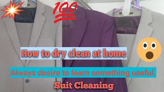 HOW TO DRY CLEAN AT HOME How to wash Mens Suits At Home DryCleaningAtHome [upl. by Keane774]