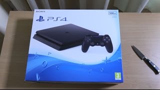 PS4 Slim  Unboxing amp First look 4K [upl. by Ajnot408]