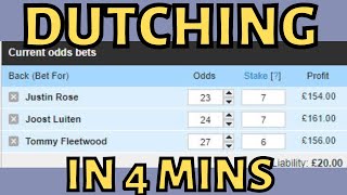 Dutching matched betting arbitrage dutching strategy [upl. by Fesoy795]