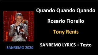 Quando Quando Quando  Tony Renis Fiorello OFFICIAL SANREMO LYRICS  Testo [upl. by Dalt479]