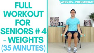 35Minute Intermediate Weight Workout for Seniors [upl. by Dibbrun570]