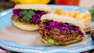 ‘MasterChef’ finalist Alejandra Schraders Venezuelan Arepas with Shredded Beef [upl. by Harod]