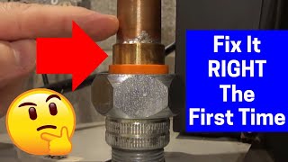 How To Fix Copper Pipe Pinhole Leaks amp Replace Dielectric Unions [upl. by Zehc]