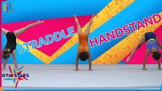 How to Straddle to Handstand  Gymnastics Tutorial [upl. by Ennylyak]