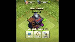 Upgrade Of Barracks Level 1 To Max Clash Of Clans [upl. by Py]