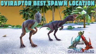 ARK Crystal Isles  OVIRAPTOR Spawn Location amp Taming [upl. by Crosse816]