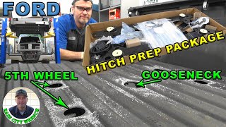 FORD FACTORY 5TH WHEELGOOSENECK HITCH PREP PACKAGE INSTALL [upl. by Ileak]